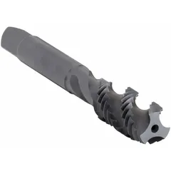 General purpose spiral-flute tap for threading blind holes in ferrous and non-ferrous materials. Features a bottoming chamfer for threading to the bottom of the hole, black oxide cobalt finish for wear resistance, and 3 flutes for efficient chip evacuation. Thread size 3/8"-24 UNF with H3 tolerance for 3B class fit.