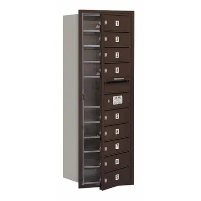 SALSBURY INDUSTRIES Mailbox: 4C, 9 Doors, Horizontal, 41 3/8 in H x 17 in W x 16 1/2 in D, Recessed Mounting - Multi-Unit Mailboxes