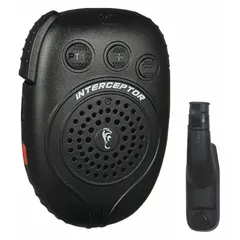 Bluetooth-compatible speaker microphone with Push To Talk capability. Features a 3.5 mm audio jack and IP66 rating for dust and water resistance. Black housing. Suitable for hands-free communication in industrial environments.