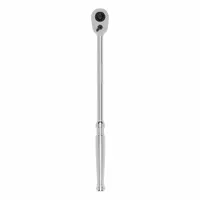 TEKTON Quick-Release Ratchet: Pear, Reversible, 9 in Overall Lg, Polished, 4° Min Arc Swing, Long Lg (MPN SRH11009)