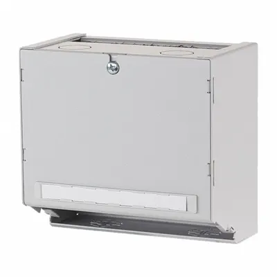 METZ CONNECT Fiber Optic Splice Distributor, Steel, Gray, Rail Mount - Voice & Data Housings, Panels & Connector Components