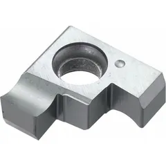 Indexable insert for grooving, parting, and turning operations in metalworking. Used with compatible tool holders to produce precise grooves and achieve tight tolerances.