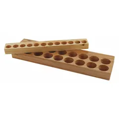 This collet tray organizes and stores up to nine ER8 collets, keeping them accessible and protected in machine shops or CNC facilities. The tray design prevents collet loss and contamination, supporting efficient tool changes.