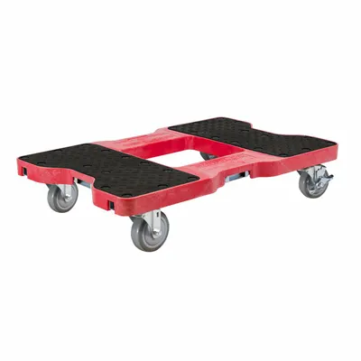 SNAP-LOC General Purpose Dolly: 1,500 lb, Red, 32 in L x 21 in W x 7 in H Deck, Textured - General Purpose Dollies with E-Track Fittings