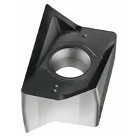 Diamond indexable milling insert for finishing and semi-finishing operations on non-ferrous materials, composites, and abrasive workpieces. Grade WAK15 provides wear resistance. Used in machining applications requiring tight tolerances and good surface finish