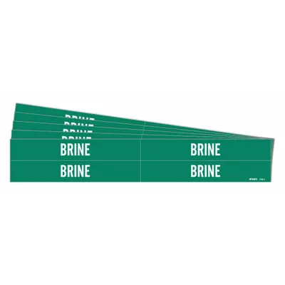 BRADY Brine Adhesive Pipe Markers