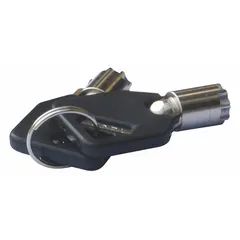 Replacement key for cabinet and cart locks. Compatible with Part Number 34F768. Used to replace lost or damaged keys for industrial storage cabinets, tool carts, and lockers.