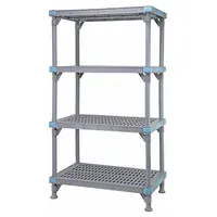QUANTUM STORAGE SYSTEMS Shelving Unit: 60 in x 18 in, 62 in Overall Ht, 4 Shelves, Quick-Adjust (MPN QP186062VS-4)