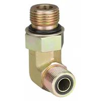 This steel compression fitting elbow from the Seal-Lok series uses an O-ring face seal to create a leak-resistant joint in fluid systems. It connects 3/4 in OD tubing to 3/4 in pipe with a 7/8-14 thread size. Suitable for hydraulic and pneumatic applications requiring reliable sealing under pressure