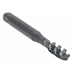 General purpose spiral-flute tap for threading blind holes. Features a semi-bottoming chamfer and black oxide cobalt finish. Two-flute design with H2 / 3B tolerance. Manufacturer part number VTSFT-TC5002.