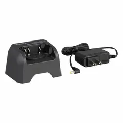 The KENWOOD KSC-50K is a single-unit charger designed for NX-P500 series portable radios. It operates on 120 V AC and charges one radio at a time. Suitable for use in professional communication environments where reliable charging is required.