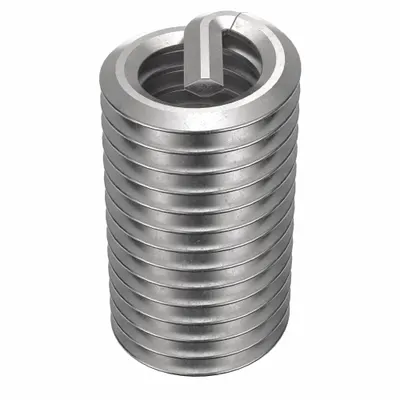 HELI-COIL Helical Insert: Tanged Tang Style, Free-Running, M6-1.00 Thread Size, Plain - Free-Running Tanged Helical Inserts