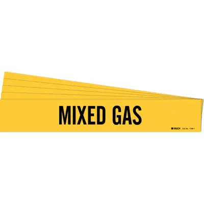 BRADY Mixed Gas Adhesive Pipe Marker 7194-1-PK - Mixed Gas Adhesive Pipe Markers