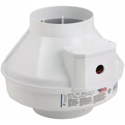 FANTECH 95914 Radon Inline Duct Fan, 375 cfm, 6 in Duct, 120V AC - Radon Inline Duct Fans