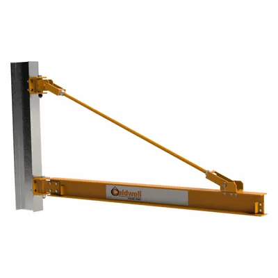 CALDWELL Wall-Mounted Jib Crane, 10,000 lb Capacity, 14 ft Beam, D180-5-14 - Wall-Mounted Jib Cranes