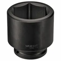 WRIGHT Impact Socket: 2 1/2 in Drive Size, Metric, 115 mm Socket Size, 6-Point, Std, Black Oxide (MPN 858-115MM)