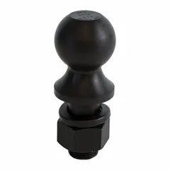 This bulk hitch ball is made of carbon steel with a black oxide finish. It has a 2 5/16 in ball diameter and a gross vehicle weight capacity of 30,000 lb. Suitable for towing heavy trailers in demanding applications.
