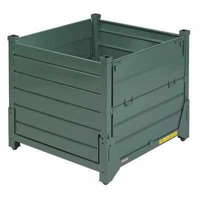 STEEL KING 45 in x 48 in x 42 in Solid Steel Bulk Container - Solid Steel Bulk Containers