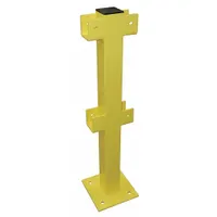 APPROVED VENDOR Inline Post: 4 in Post Wd, Inline, 4 in Post Dp, 2 Rail Levels, Rubber Caps, Steel (MPN 22DN12)