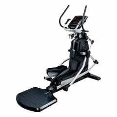 This elliptical trainer features a chain drive mechanism with 40 resistance settings. Overall dimensions are 84 inches in length and 30 inches in width. Suitable for low-impact cardiovascular exercise in fitness facilities or home gyms.