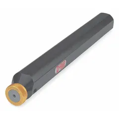 This knurling holder from DORIAN is designed for lathe applications requiring a single knurl. It features a 7-5/8 inch shank length and an 8 inch overall length, providing precise and repeatable knurling on workpiece surfaces. The holder accepts one knurl and is identified by manufacturer part number SIKT-100-4.