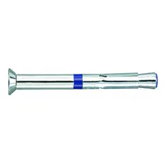 Steel removable flat-head sleeve anchors with 5/8 in diameter and 1/2"-13 thread size. Used for securing fixtures, equipment, and structural elements to concrete, brick, or block. Pack of 15.