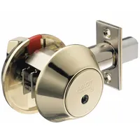This ABLOY standard cylindrical deadbolt is designed for door thicknesses up to 1 3/4 in. It features a conventional core cylinder with a Protec2 keyway and a bright brass, clear coated finish. The core is included. Suitable for commercial or industrial applications requiring restricted key control
