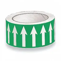 Banding Tape: Green, White, 2 in Wd, 54 ft Roll Lg, Vinyl, 2 in Roll Wd, 648 in Lg (MPN DA2)