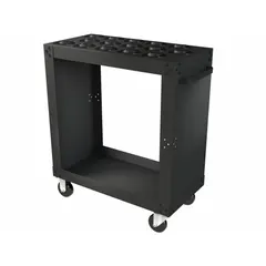 This Slimline CNC Toolholder Cart from HUOT provides organized storage and transport for BT50, CAT50, and NMTB50 taper tool holders. With 15 compartments, it keeps tools accessible and protected, reducing setup time and preventing damage in machine shop environments.