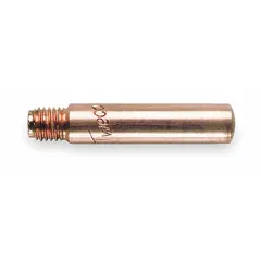 Standard duty threaded contact tip for MIG welding guns, compatible with HD24 nozzle series. Guides welding wire and conducts current for general fabrication and repair. Maximum wire diameter 0.052 in. Pack of 25.