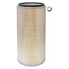 Round engine air filter with axial seal, 29/32 in inside diameter. Designed for Hitachi vehicles. Removes airborne contaminants from engine intake air in heavy-duty industrial and construction applications.