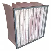 Pocket Air Filter: 24 in x 24 in x 29 in, MERV 13, Pink, Synthetic, 8 Pockets
