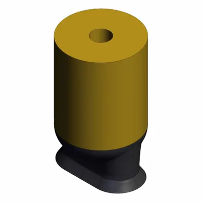 SMC Vacuum Pad: Flat, w/o Adapter, 3.5 mm Pad Dia, Silicone, Black, 40, 12 mm Pad Ht - Flat Type Automotive & Industrial Vacuum Pads