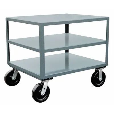 JAMCO Steel-Top Mobile Worktable, Fixed Height, 36 x 36 in, 4800 lb Capacity - Steel-Top Mobile Worktables