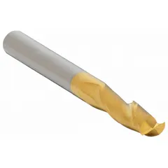 This general purpose carbide square end mill features a TiN coating for reduced friction and wear. With 2 flutes, a 4 mm mill diameter, 14 mm length of cut, and 51 mm overall length, it is suited for slotting, profiling, and contouring in industrial machining applications.