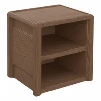 CORTECH Nightstand: Walnut, 22 in Overall Ht, 21 1/2 in Overall Wd, 17 1/2 in Overall Dp, 2 Shelves (MPN 215WN)