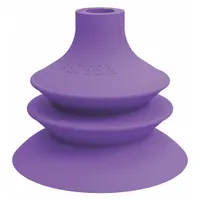 PIAB Vacuum Pad: Plain Pad without Adapter, 72 mm Pad Dia, Thermoplastic Elastomer, Purple, 60A (MPN VL75BX)