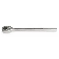 PROTO Hand Ratchet: Pear, Reversible, 26 in Overall Lg, Satin, 15° Min Arc Swing, 1 in Drive Size (MPN J5849)