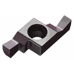 Indexable insert for grooving, parting, and turning operations. Suitable for creating precise grooves and profiles in metal workpieces. Commonly used in general machining applications.
