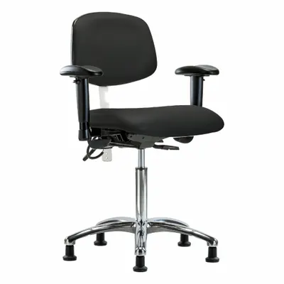 OEM Vinyl ESD & Cleanroom Task Chair with Arms - Vinyl ESD & Cleanroom Chairs