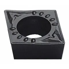 Diamond indexable turning insert for precision machining of non-ferrous materials, composites, and abrasive alloys. Used in CNC lathe operations for finishing and semi-finishing cuts. Geometry CCMT-32.52-MEH with diamond tip for high wear resistance and surface finish quality.