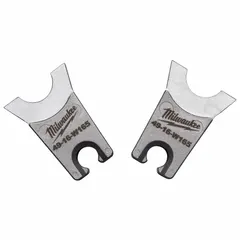 This W style die set includes upper and lower dies in two sizes, designed as a replacement for the M18 FORCE LOGIC 2678-20 tool. Used for crimping electrical wire and cable terminations in industrial and commercial applications.