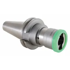 TECHNIKS BT50 taper tap chuck, Size 2, providing tension and compression axial float to compensate for differences between spindle feed rate and tap pitch during tapping operations. Reduces tool stress and prevents tap breakage in CNC machining centers.