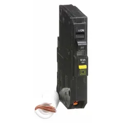 Single-pole, plug-in miniature circuit breaker rated 30 A at 120V AC, single-phase, with a maximum interrupting rating of 10kA at 120V AC. For use in QO Load Centers and NQ Panelboards to provide overcurrent protection in branch circuits.