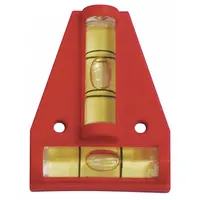 JOHNSON LEVEL Cross Check Level: Nonmagnetic, 2 1/4 in x 1 7/16 in x 3/16 in, Acrylic, Hanging Hole (MPN SM125)