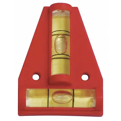 JOHNSON LEVEL Cross Check Level: Nonmagnetic, 2 1/4 in x 1 7/16 in x 3/16 in, Acrylic - Fence Post Levels