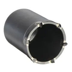 Two-piece shankless core bit head for dry drilling into masonry, concrete, and block. Features a 2-1/2 in core diameter and 4 in core body length with an overall length of 4 in. Designed for use with SDS Max shank adapters in construction and renovation applications.