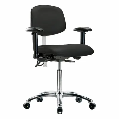 OEM Vinyl ESD & Cleanroom Task Chair with Arms - Vinyl ESD & Cleanroom Chairs