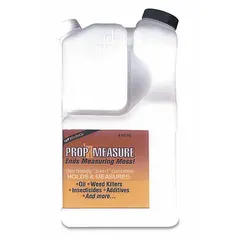 Translucent angled measuring container with pour spout, 16 oz fluid capacity, 5 in overall diameter, 12 in overall height. Used for precise measurement and controlled pouring of fluids in maintenance, mixing, and handling tasks.