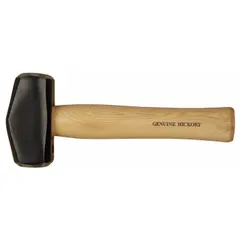Octagonal-shaped steel drilling hammer with a 2 lb head weight, 2 1/2 in diameter striking face, and 10 in overall length. Designed for striking chisels, punches, and masonry drills in heavy-duty construction and demolition work.